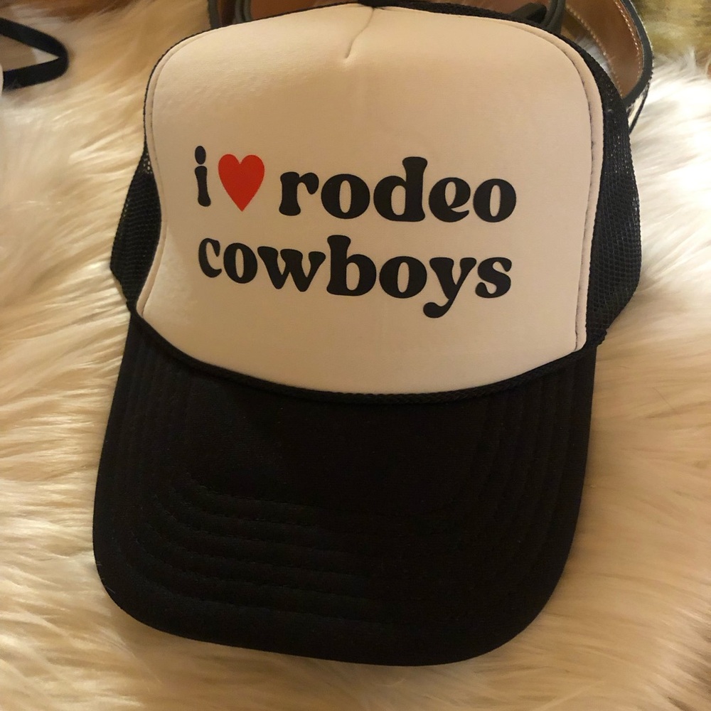 I Love Rodeo Cowboys Trucker Fashion Cap